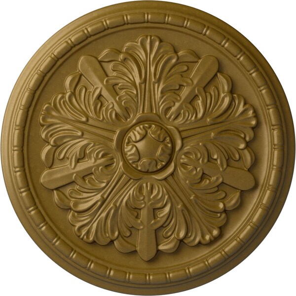 Ekena Millwork Washington Ceiling Medallion (Fits Canopies up to 2 7/8"), Hand-Painted Gold, 17 1/8"OD x 1 1/2"P CM17WAGLS - main